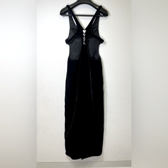 SAINT LAURENT  YSL Women's Black Cut-out Silk Dress size 4 FR 36 - Picture 12 of 16
